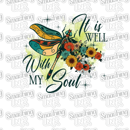 It Is Well With My Soul - Heat Transfer | DTF | Sublimation (TAT 3 BUS DAYS) [16C-2HTV]