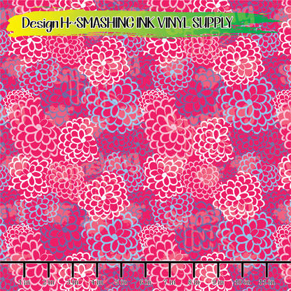 Dahlia Floral Pattern ★ Laser Safe Adhesive Film (TAT 3 BUS DAYS)