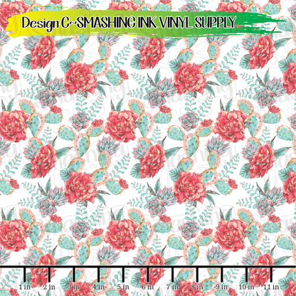 Floral Cactus ★ Laser Safe Adhesive Film (TAT 3 BUS DAYS)