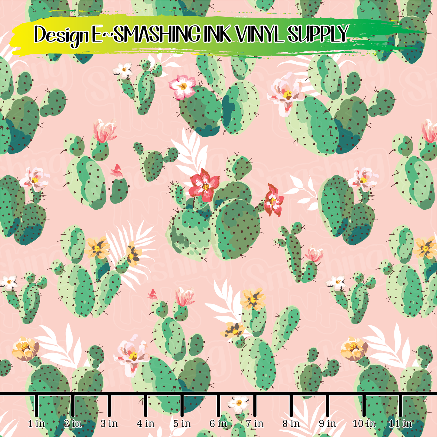 Pink Cactus ★ Pattern Vinyl | Faux Leather | Sublimation (TAT 3 BUS DAYS)