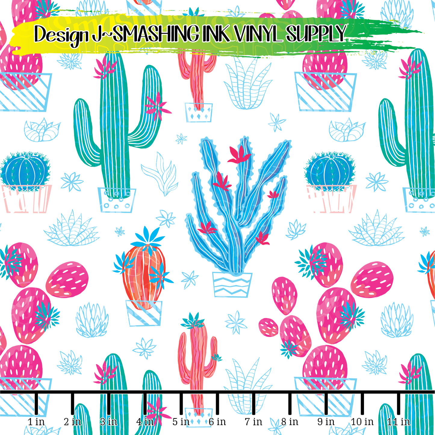 Colorful Cactus ★ Laser Safe Adhesive Film (TAT 3 BUS DAYS)