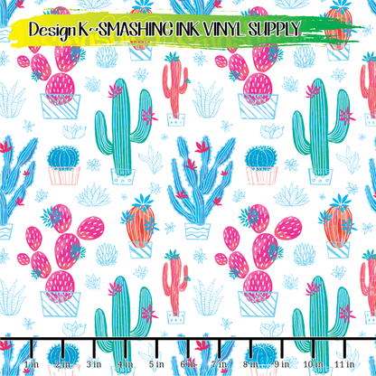 Colorful Cactus ★ Laser Safe Adhesive Film (TAT 3 BUS DAYS)