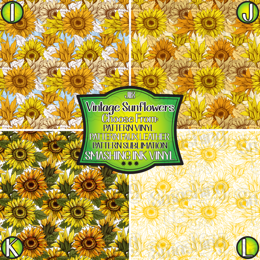 Vintage Sunflowers ★ Laser Safe Adhesive Film (TAT 3 BUS DAYS)