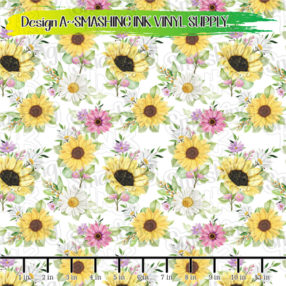 Wild Sunflowers ★ Laser Safe Adhesive Film (TAT 3 BUS DAYS)