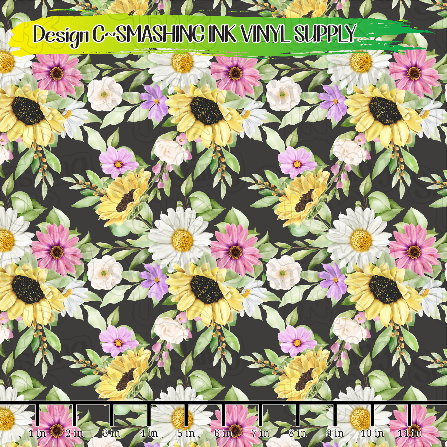 Wild Sunflowers ★ Laser Safe Adhesive Film (TAT 3 BUS DAYS)