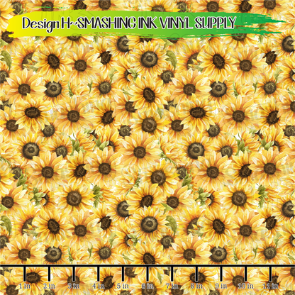 Sunflowers ★ Pattern Vinyl | Faux Leather | Sublimation (TAT 3 BUS DAYS)