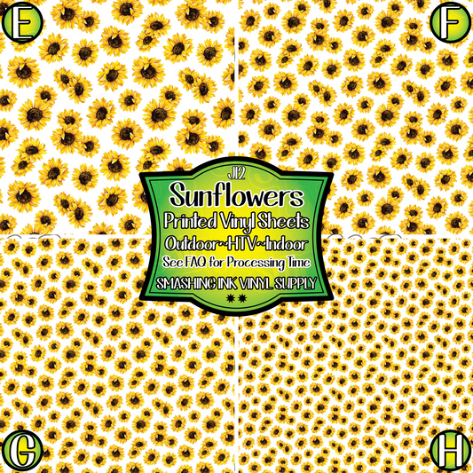 Sunflower ★ Pattern Vinyl | Faux Leather | Sublimation (TAT 3 BUS DAYS)
