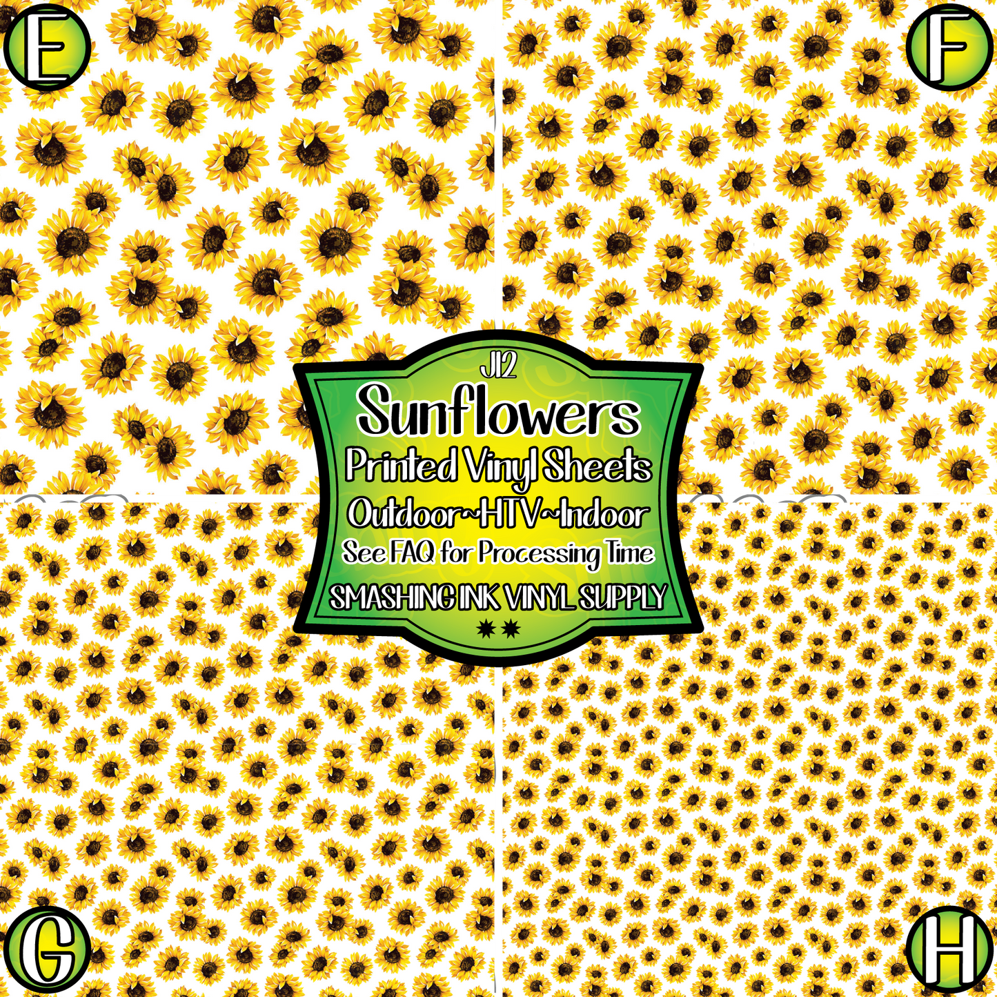 Sunflower ★ Pattern Vinyl | Faux Leather | Sublimation (TAT 3 BUS DAYS)