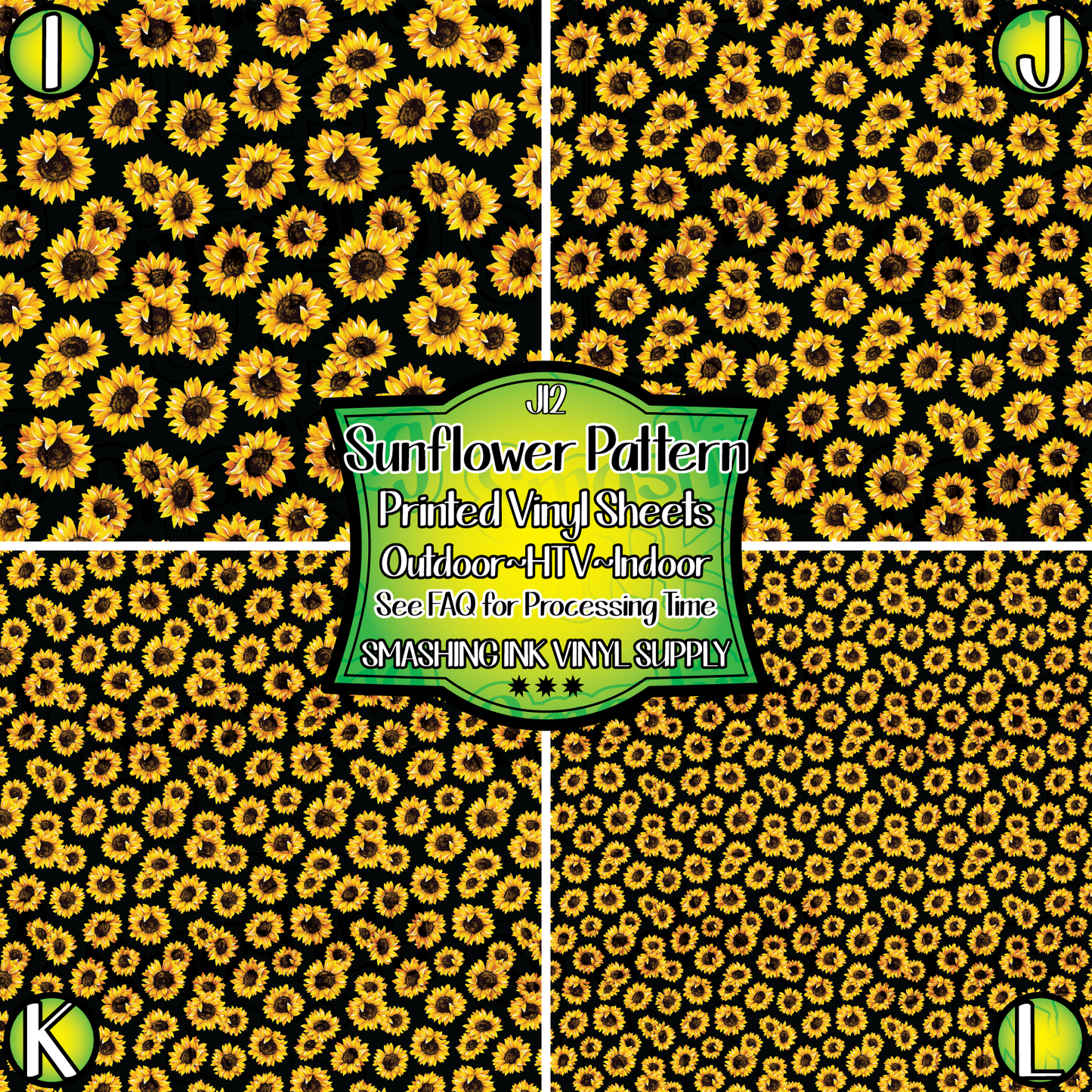 Sunflowers ★ Pattern Vinyl | Faux Leather | Sublimation (TAT 3 BUS DAYS)