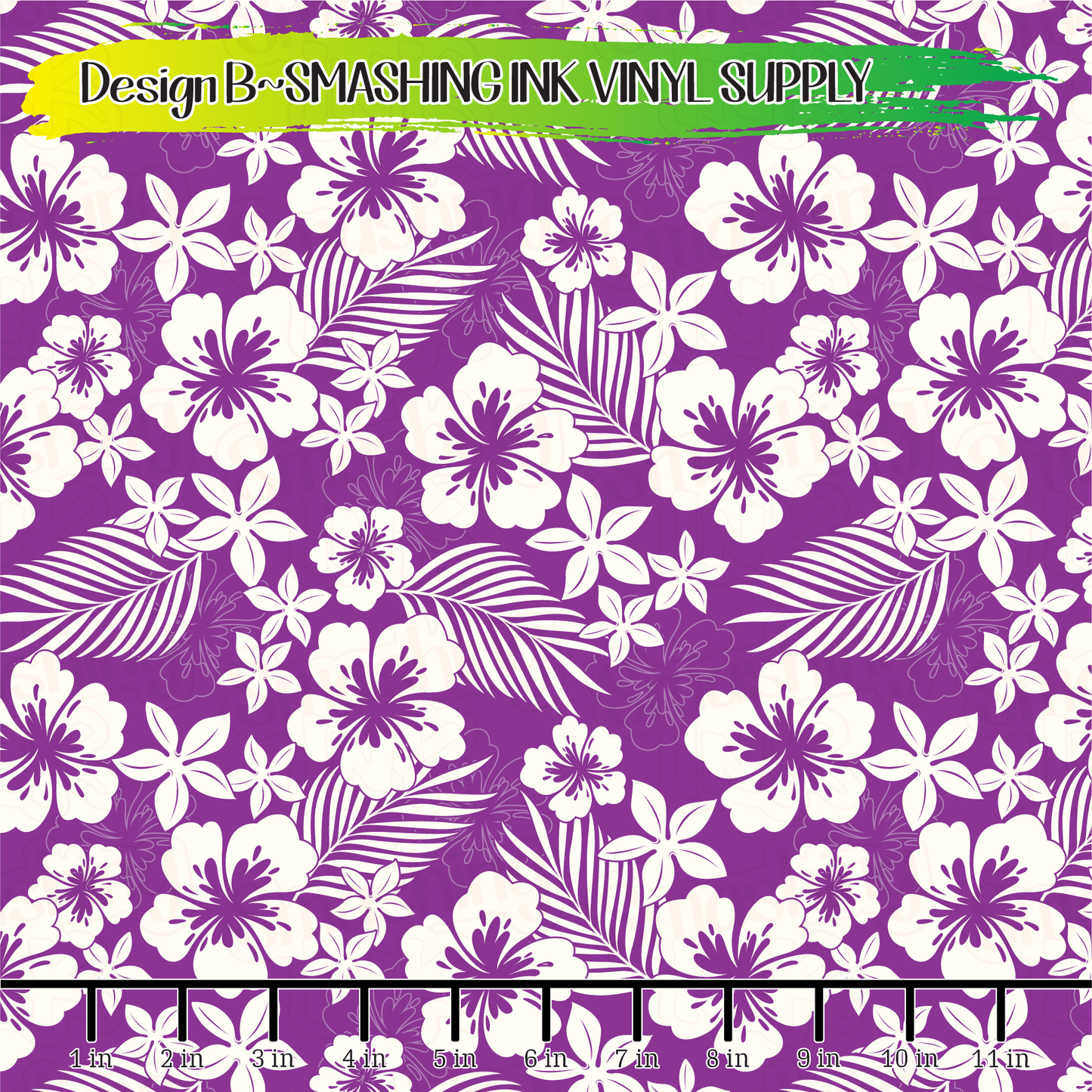 Purple Hibiscus ★ Laser Safe Adhesive Film (TAT 3 BUS DAYS)