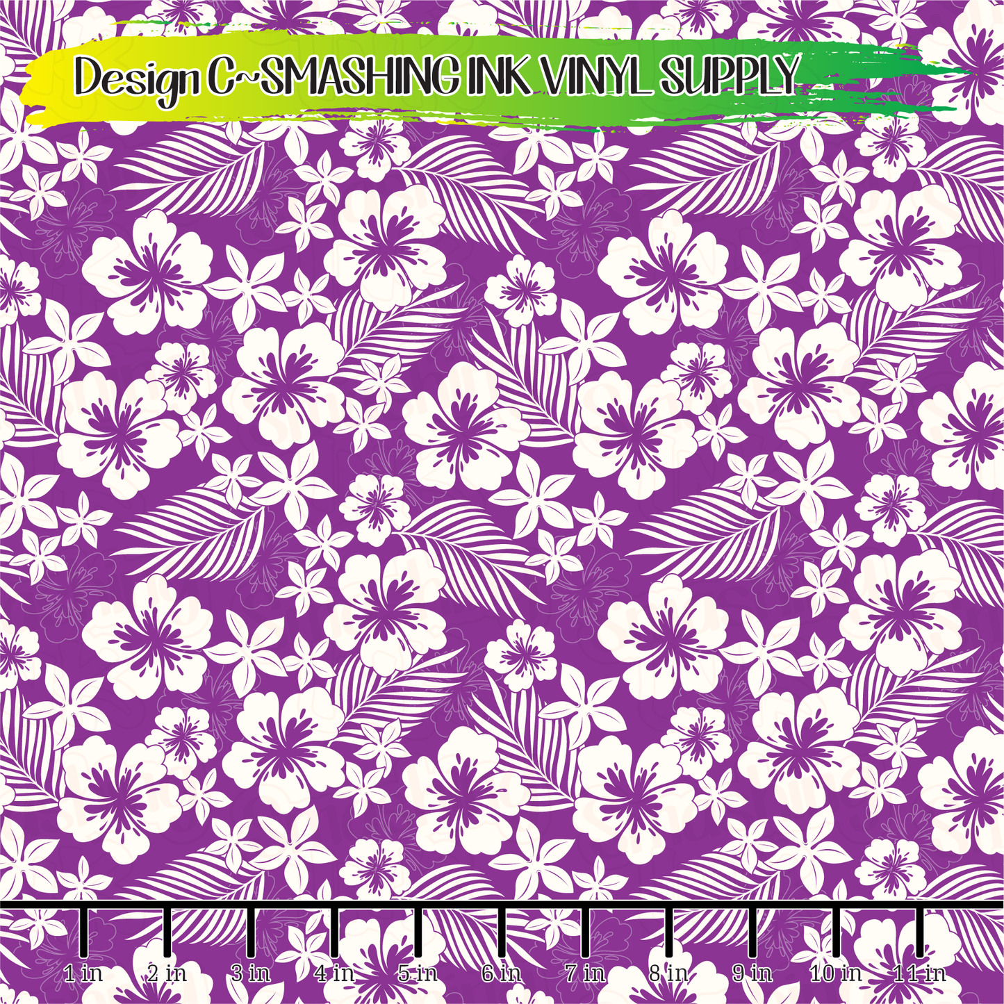 Purple Hibiscus ★ Laser Safe Adhesive Film (TAT 3 BUS DAYS)