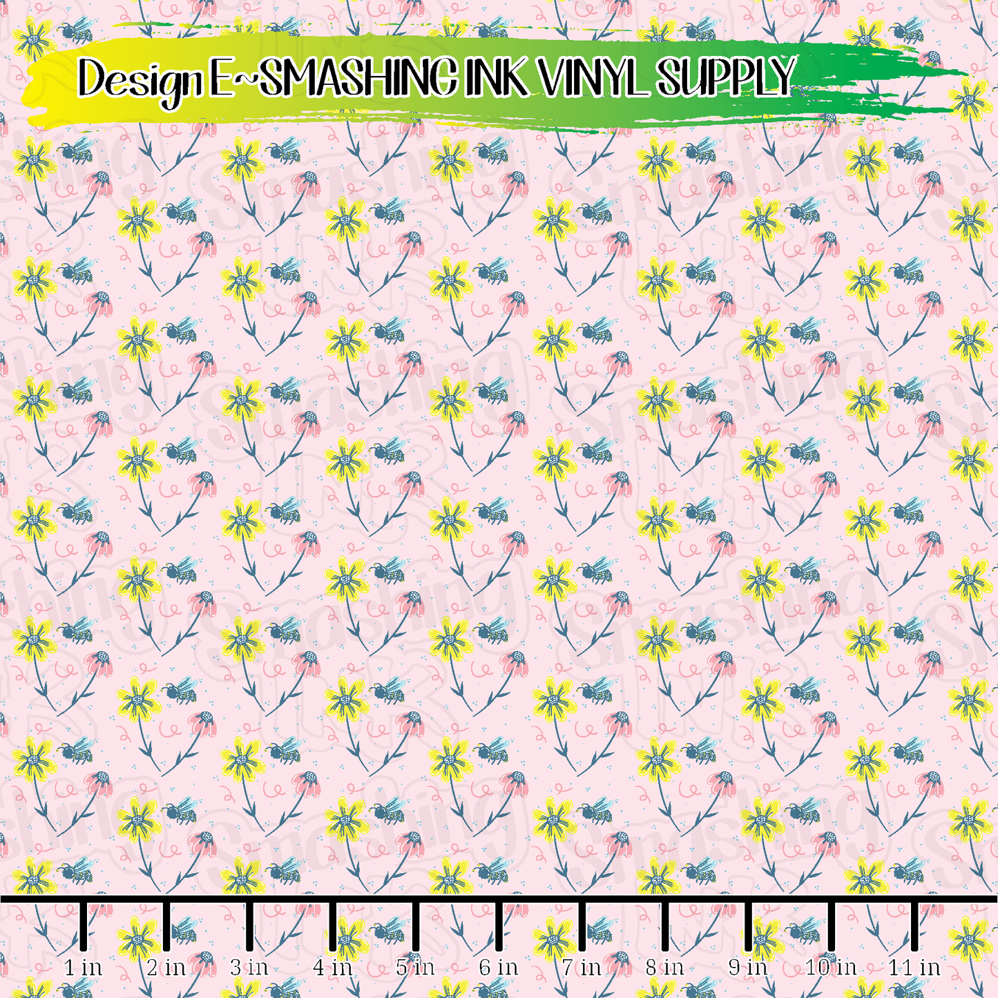 Pink Daisies ★ Laser Safe Adhesive Film (TAT 3 BUS DAYS)