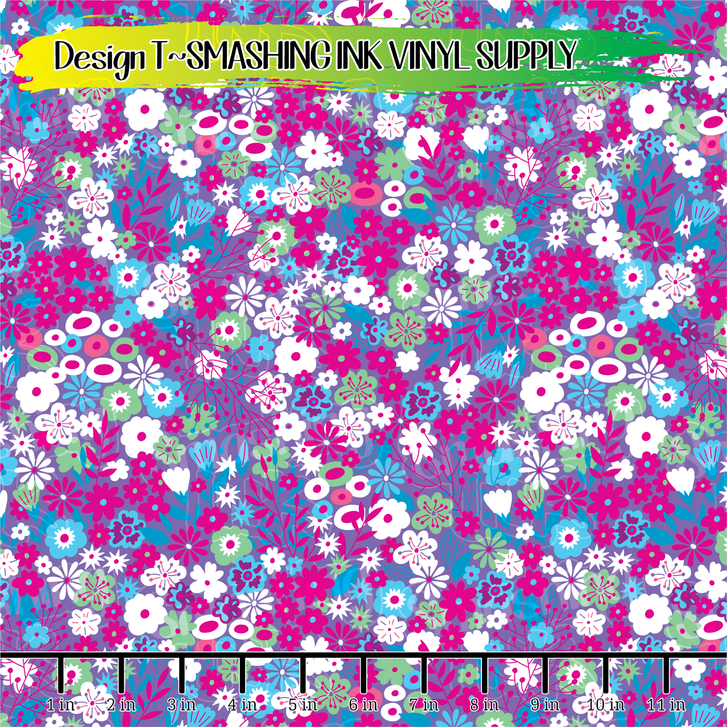 Small Scale Flowers ★ Pattern Vinyl | Faux Leather | Sublimation (TAT 3 BUS DAYS)