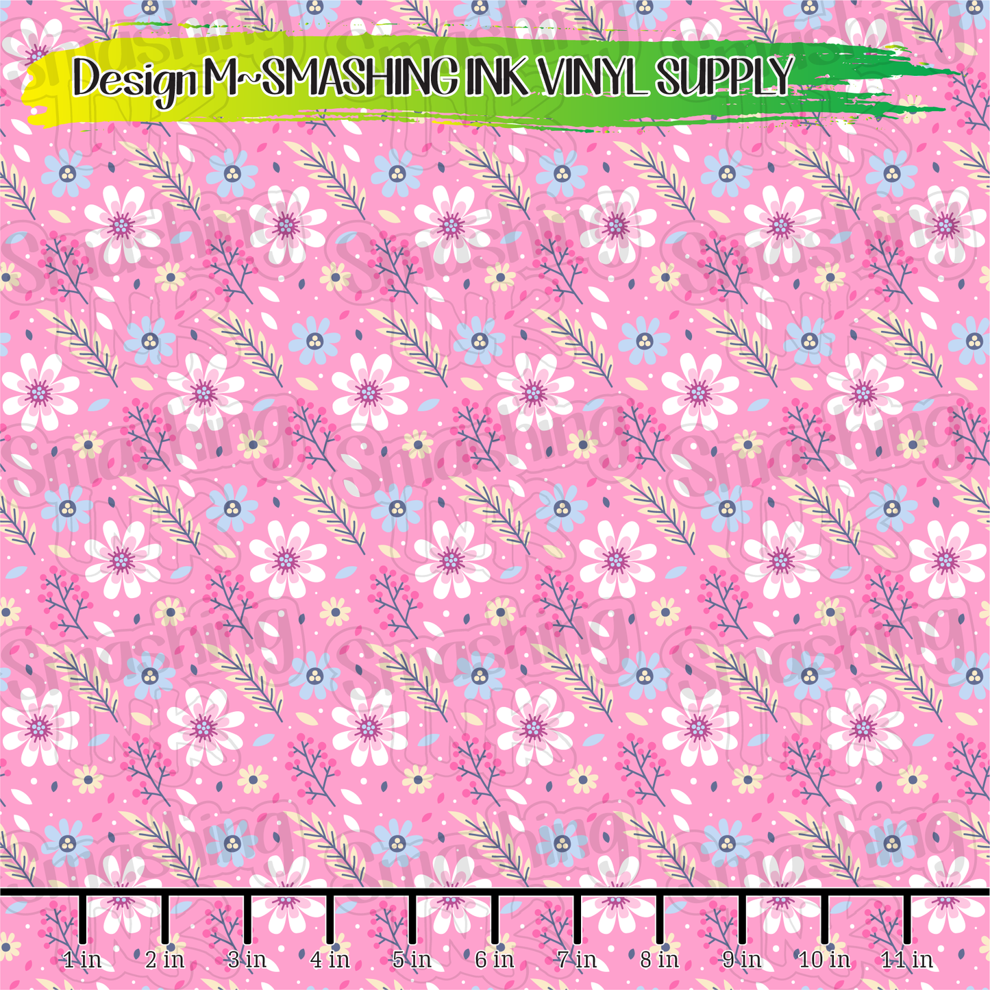 Colorful Floral ★ Pattern Vinyl | Faux Leather | Sublimation (TAT 3 BUS DAYS)