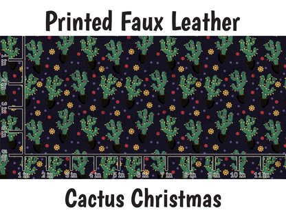 Cactus Christmas - Faux Leather Sheet (SHIPS IN 3 BUS DAYS)