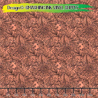 COLORFUL FLORA ★ Pattern Vinyl | Faux Leather | Sublimation (TAT 3 BUS DAYS)