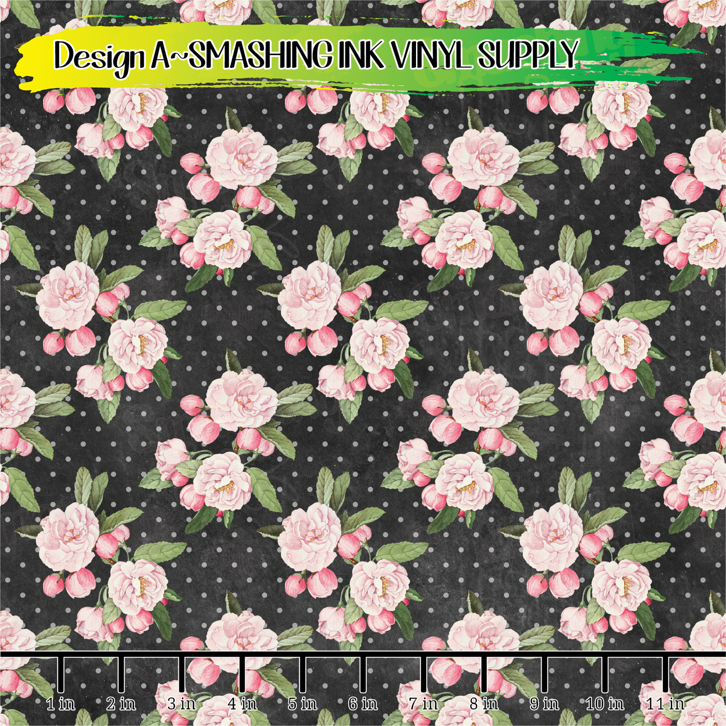 Floral Polka Dots ★ Laser Safe Adhesive Film (TAT 3 BUS DAYS)