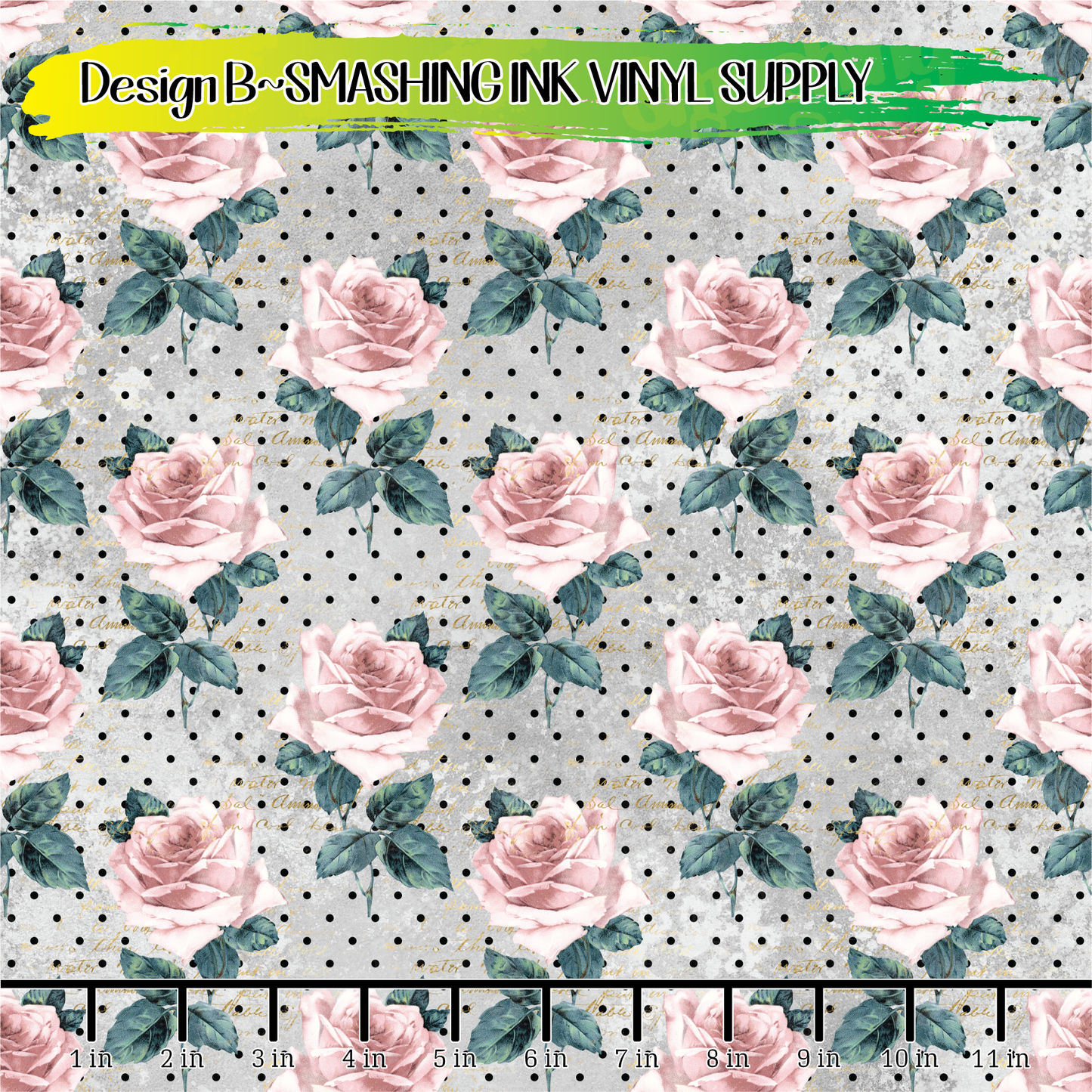 Floral Polka Dots ★ Laser Safe Adhesive Film (TAT 3 BUS DAYS)