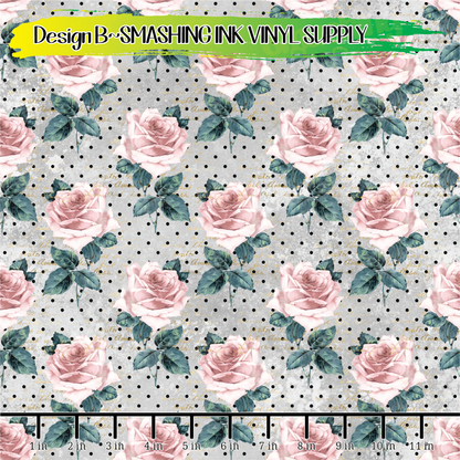 Floral Polka Dots ★ Laser Safe Adhesive Film (TAT 3 BUS DAYS)