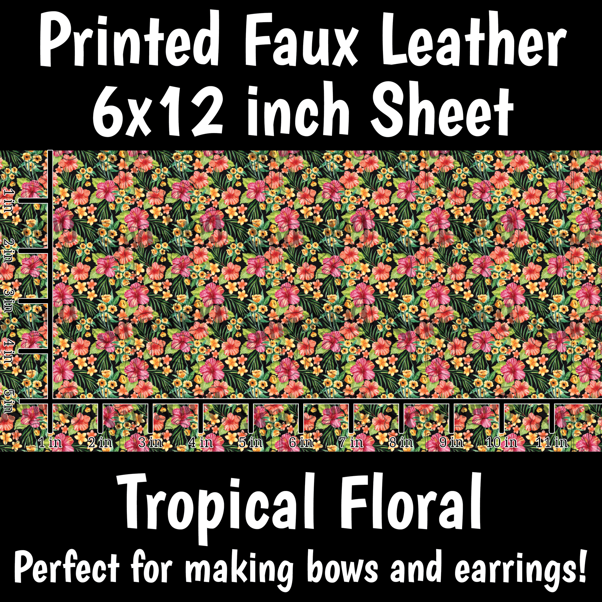 Tropical floral Stickers for Cricut Print and Cut