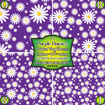 Purple Daisies ★ Laser Safe Adhesive Film (TAT 3 BUS DAYS)