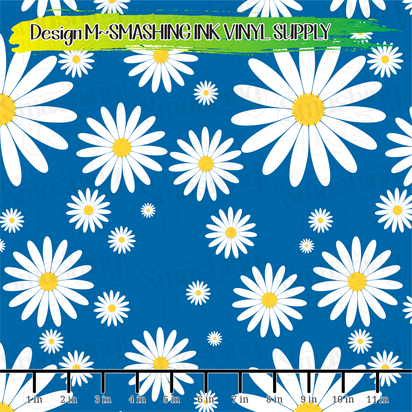 Blue Daisies ★ Laser Safe Adhesive Film (TAT 3 BUS DAYS)