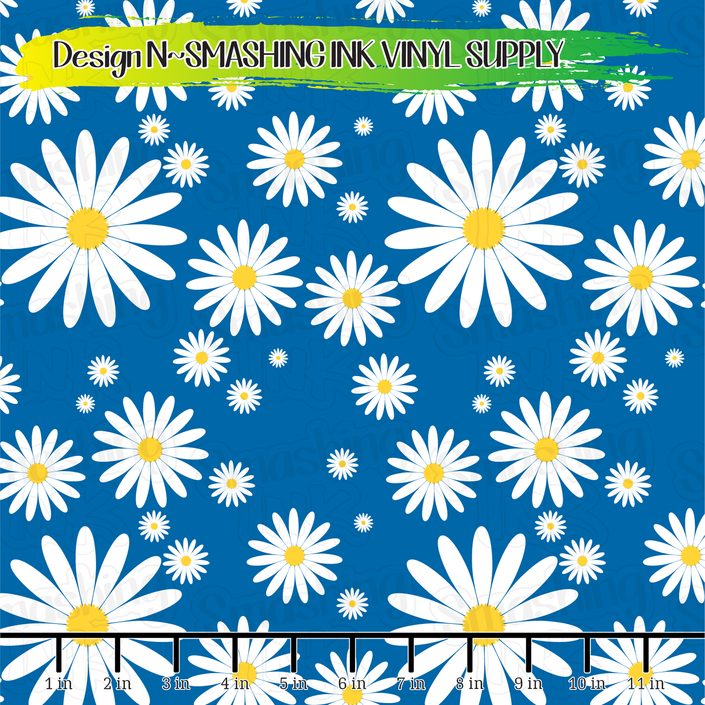 Blue Daisies ★ Laser Safe Adhesive Film (TAT 3 BUS DAYS)