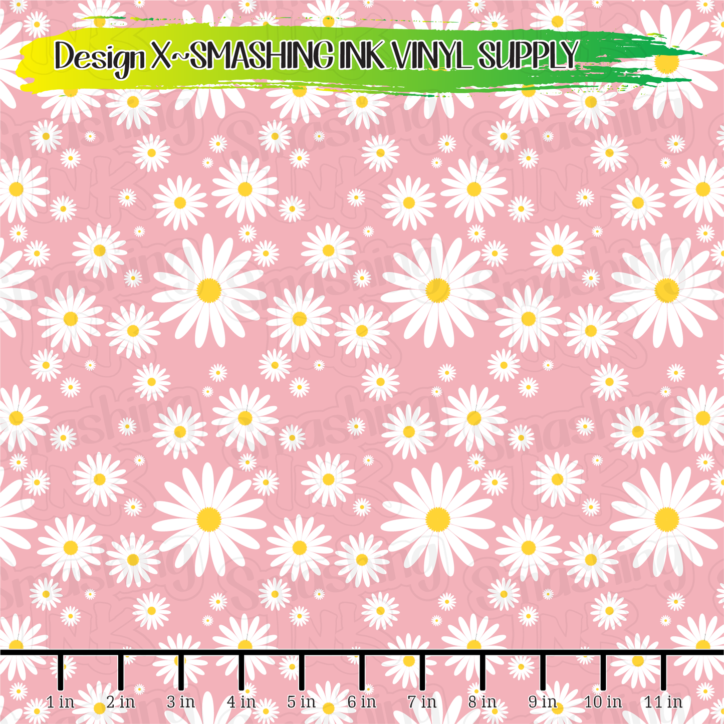 Pink Daisies ★ Pattern Vinyl | Faux Leather | Sublimation (TAT 3 BUS DAYS)