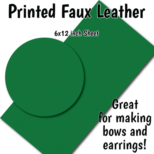 Solid Dark Green - Faux Leather Sheet (SHIPS IN 3 BUS DAYS)