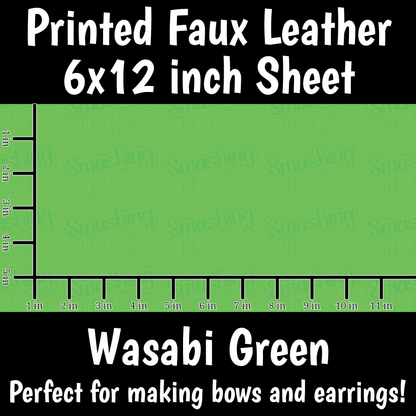 Wasabi Green - Faux Leather Sheet (SHIPS IN 3 BUS DAYS)