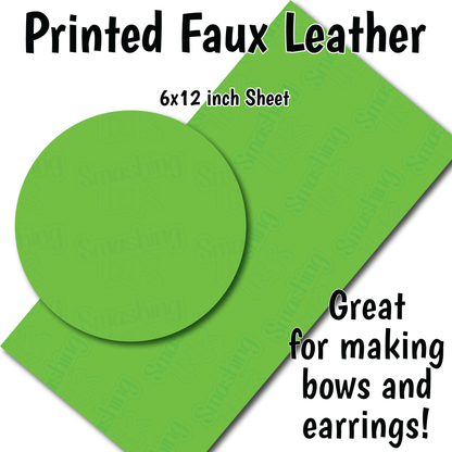 Solid Yellow Green - Faux Leather Sheet (SHIPS IN 3 BUS DAYS)