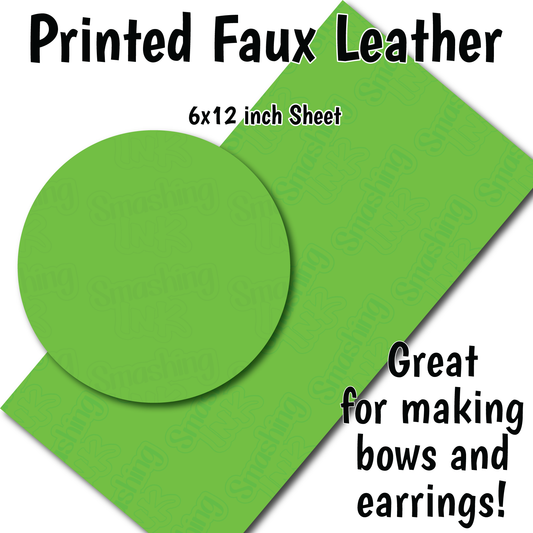 Solid Yellow Green - Faux Leather Sheet (SHIPS IN 3 BUS DAYS)