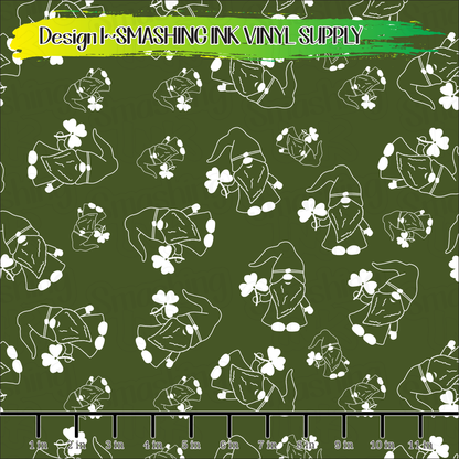 St. Patty's Gnomes ★ Pattern Vinyl | Faux Leather | Sublimation (TAT 3 BUS DAYS)