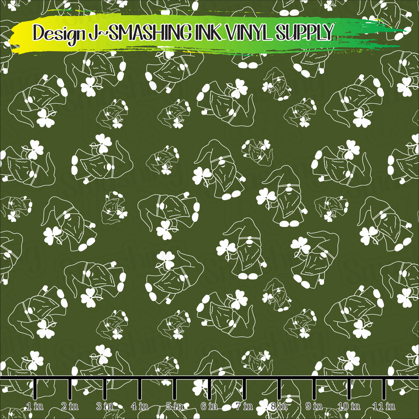 St. Patty's Gnomes ★ Pattern Vinyl | Faux Leather | Sublimation (TAT 3 BUS DAYS)