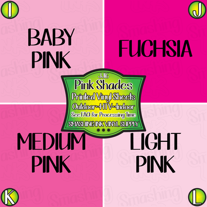 Pink Shades ★ Laser Safe Adhesive Film (TAT 3 BUS DAYS)