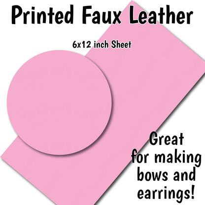 Solid Baby Pink - Faux Leather Sheet (SHIPS IN 3 BUS DAYS)