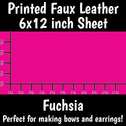 Solid Pink Fuchsia - Faux Leather Sheet (SHIPS IN 3 BUS DAYS)