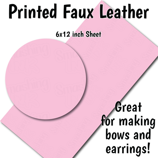 Solid Light Pink - Faux Leather Sheet (SHIPS IN 3 BUS DAYS)