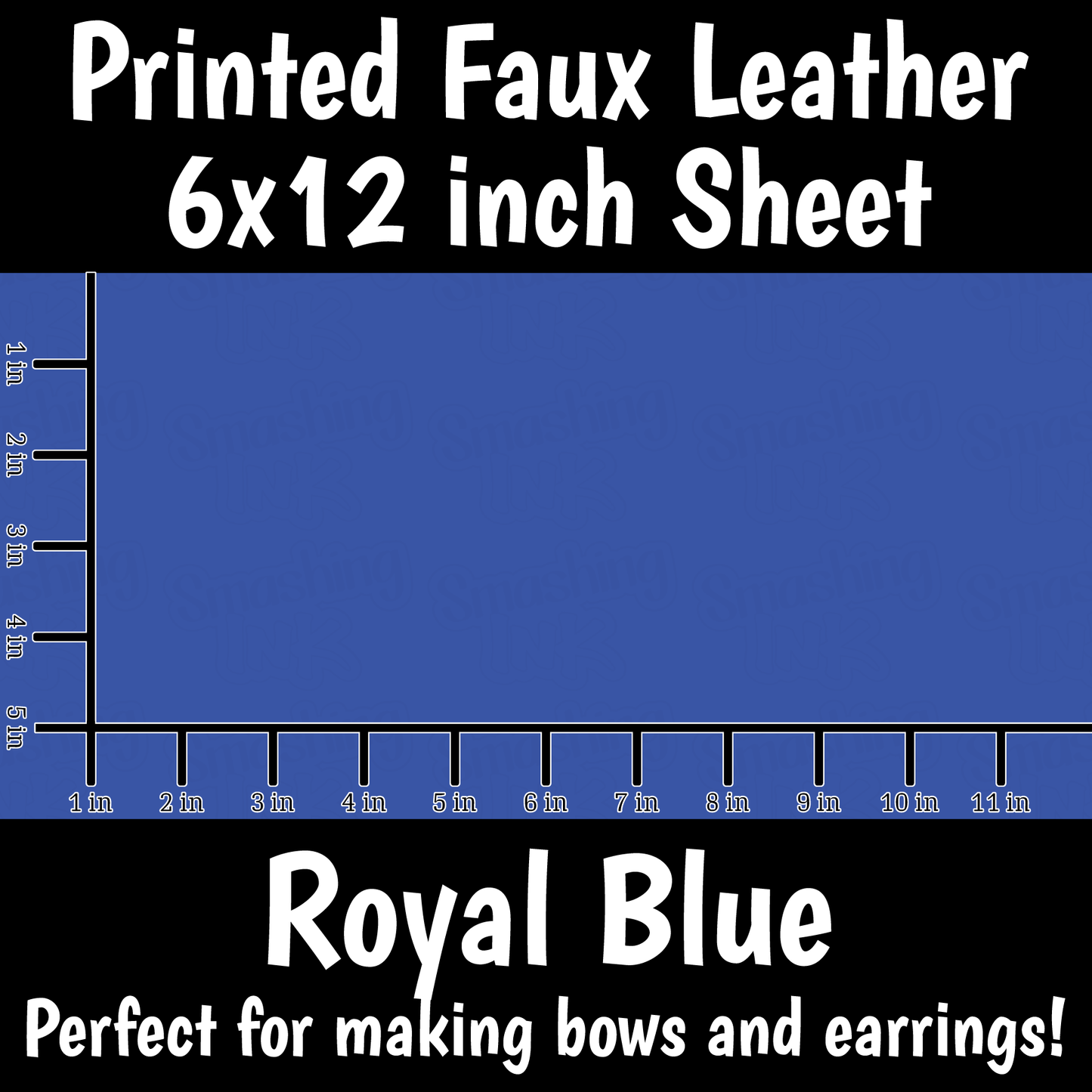 Solid Royal Blue - Faux Leather Sheet (SHIPS IN 3 BUS DAYS)