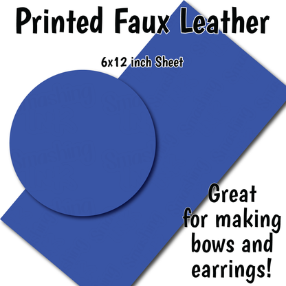Solid Royal Blue - Faux Leather Sheet (SHIPS IN 3 BUS DAYS)