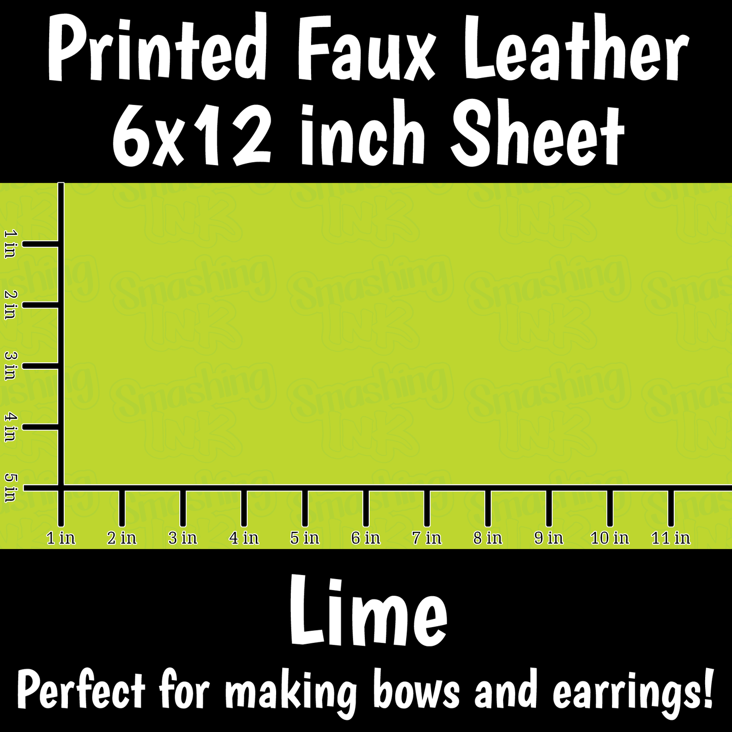 Solid Lime - Faux Leather Sheet (SHIPS IN 3 BUS DAYS)