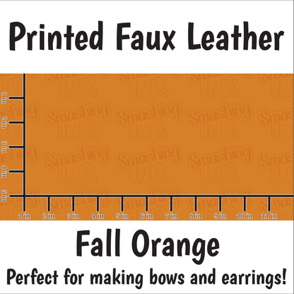 Solid Fall Orange - Faux Leather Sheet (SHIPS IN 3 BUS DAYS)