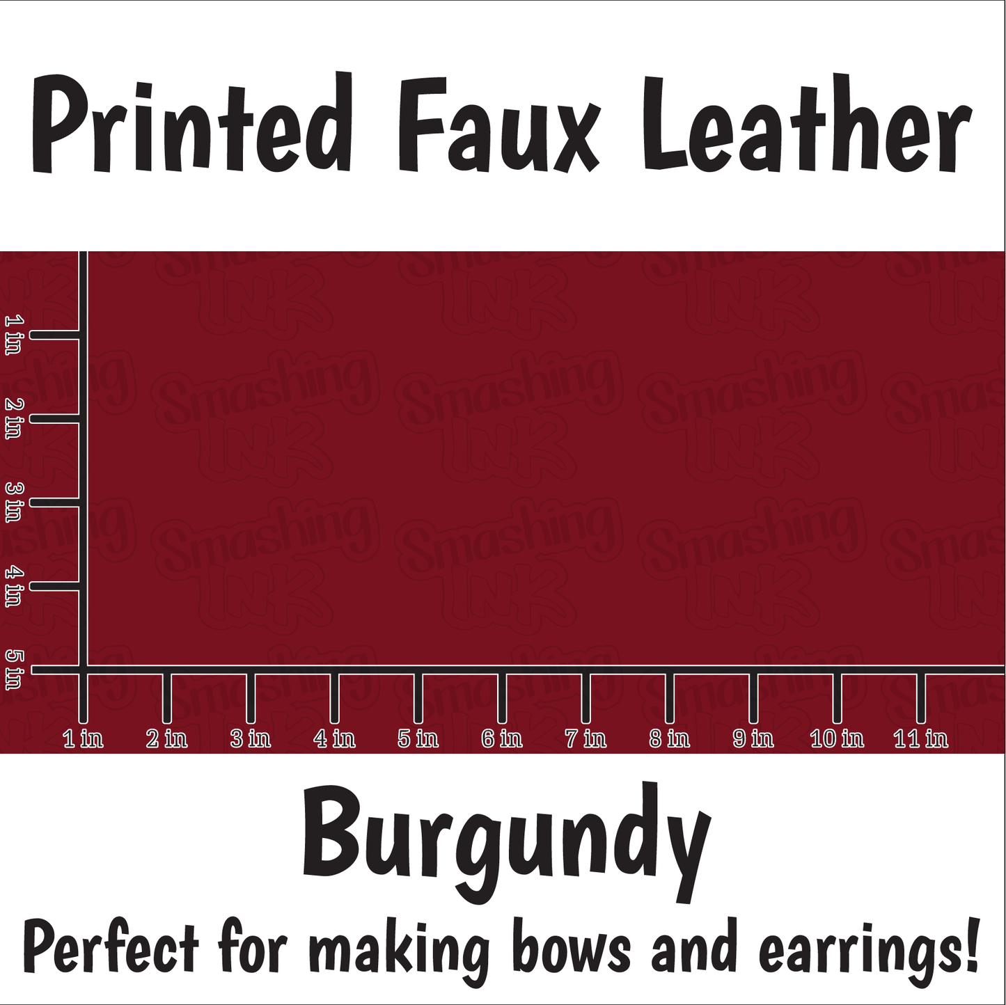 Solid Burgundy - Faux Leather Sheet (SHIPS IN 3 BUS DAYS)