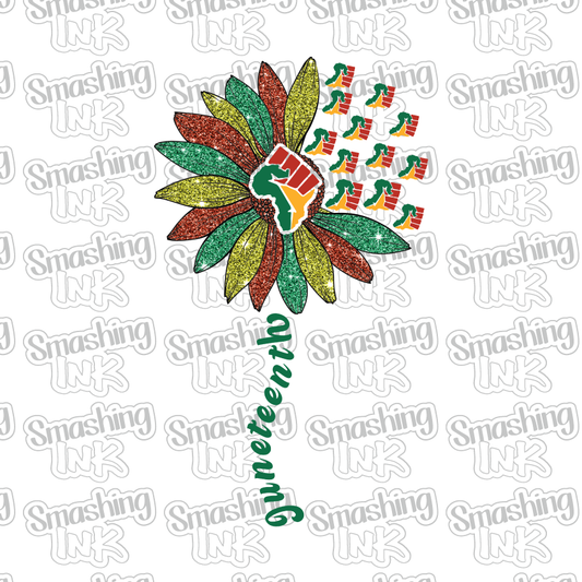 Juneteenth Sunflower - Heat Transfer | DTF | Sublimation (TAT 3 BUS DAYS) [7F-14HTV]