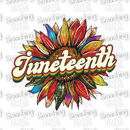 Juneteenth Sunflower - Heat Transfer | DTF | Sublimation (TAT 3 BUS DAYS) [7F-26HTV]