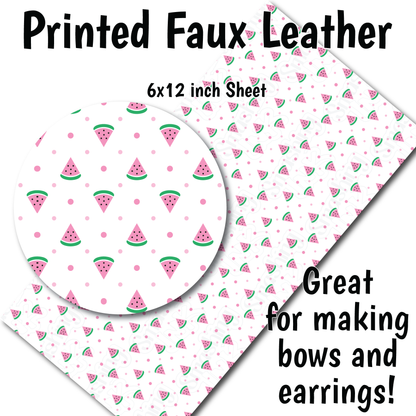 Watermelon Pattern - Faux Leather Sheet (SHIPS IN 3 BUS DAYS)