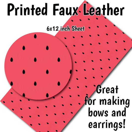 Watermelon Pattern G - Faux Leather Sheet (SHIPS IN 3 BUS DAYS)