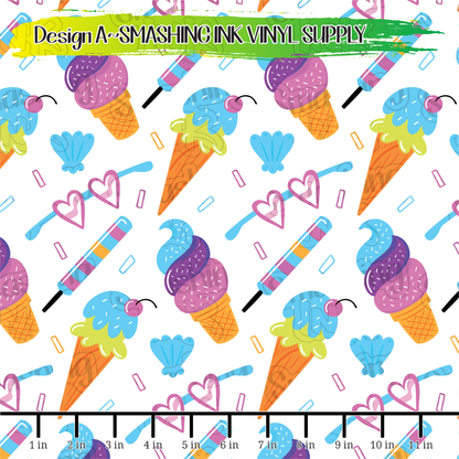 Colorful Ice Cream ★ Laser Safe Adhesive Film (TAT 3 BUS DAYS)