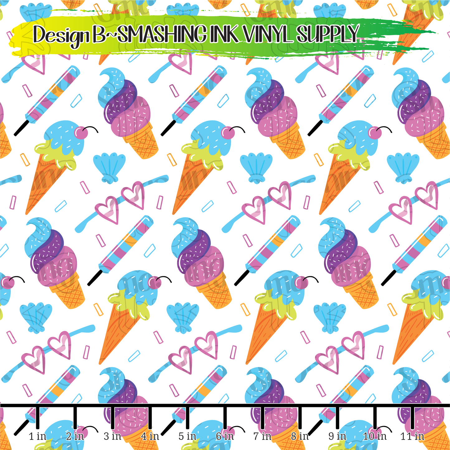 Colorful Ice Cream ★ Laser Safe Adhesive Film (TAT 3 BUS DAYS)