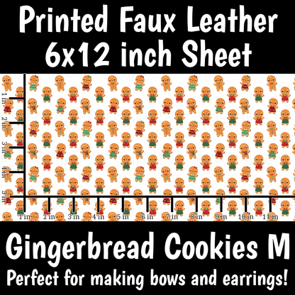 Gingerbread Cookies M - Faux Leather Sheet (SHIPS IN 3 BUS DAYS)